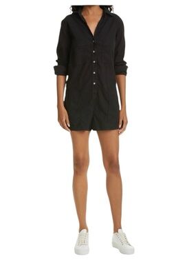 Frank & Eileen Ireland Romper linen button down long sleeve excellent condition